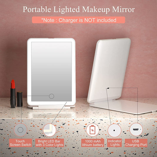 Foldable With Light Touch Led Make-up Mirror